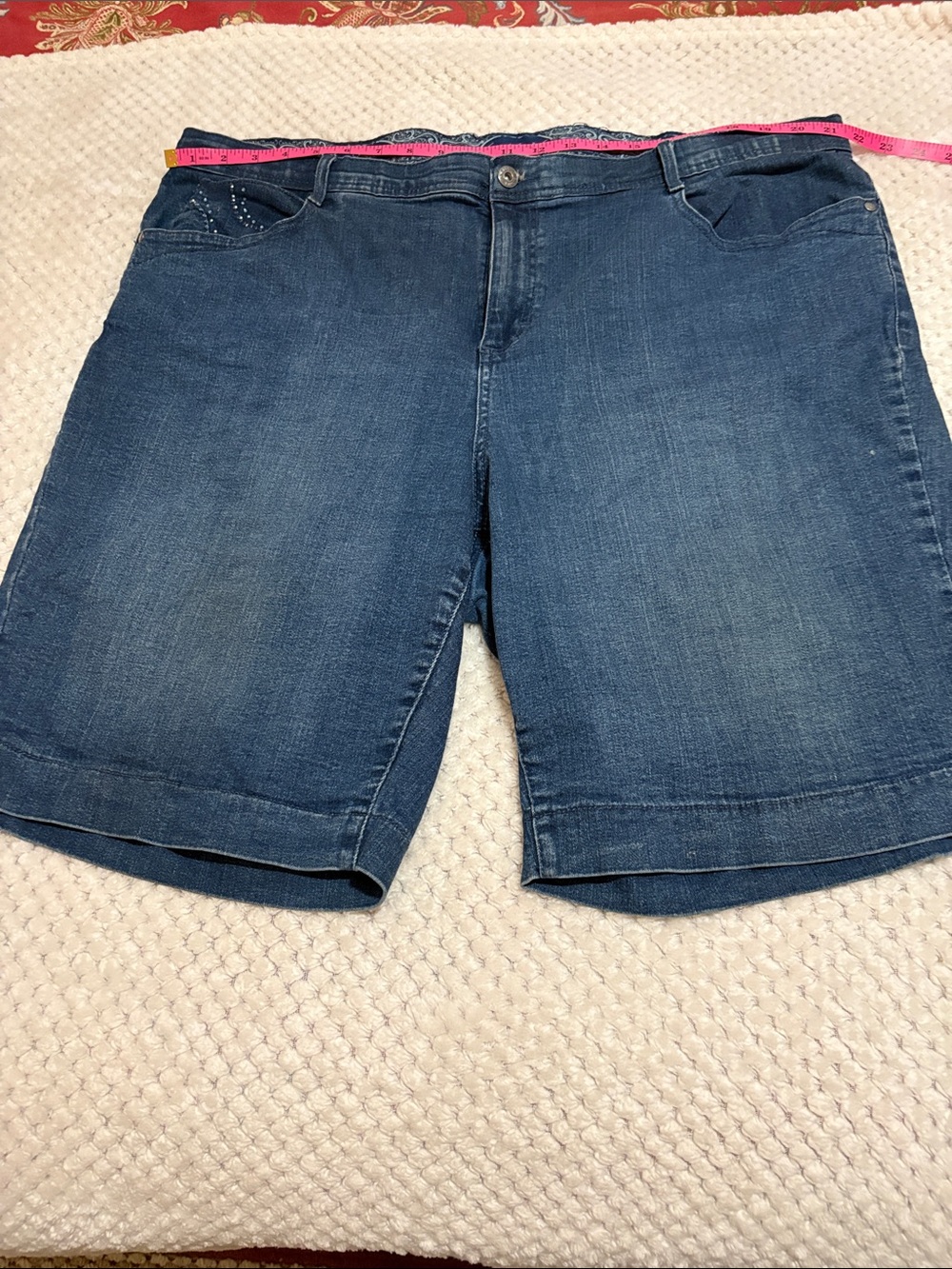 Gloria Vanderbilt Dark Blue Denim Bermuda Shorts
